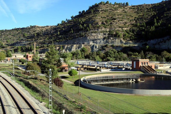 Pla general de la depuradora de Manresa. Imatge del 30 de setembre del 2020. (Horitzontal)