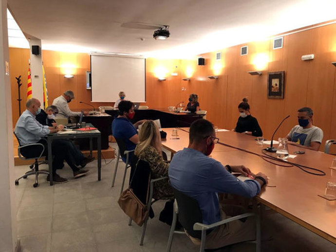 Pla mitj del ple de l'Anjuntament d'dena. Imatge publicada el 2 d'octubre del 2020. (Horitzontal)