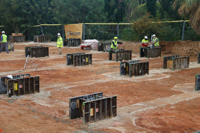 Pla general de les obres per construir el nou Espai Hospitalari Polivalent Parc Sanitari Pere Virgili. Imatge del 2/10/2020 (horitzontal)