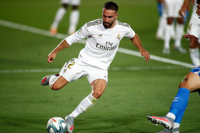 El jugador del Real Madrid Dani Carvajal