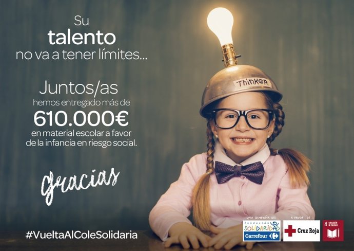 Fundación Solidaridad Carrefour entrega a Cruz Roja más de 610.000 euros en material escolar para menores vulnerables  en la XII edición de la Vuelta al Cole Solidaria