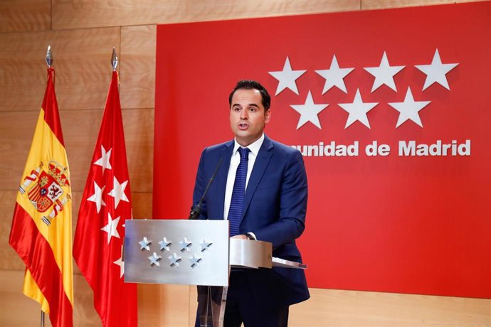 El vicepresidente de la Comunidad de Madrid, consejero de Deportes, Transparencia y portavoz del Gobierno regional, Ignacio Aguado