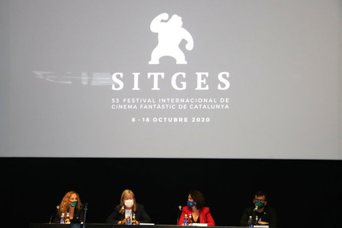 Pla obert de la sala on s'ha presentat el Festival de Sitges aquest 2 d'octubre del 2020. (Horitzontal)