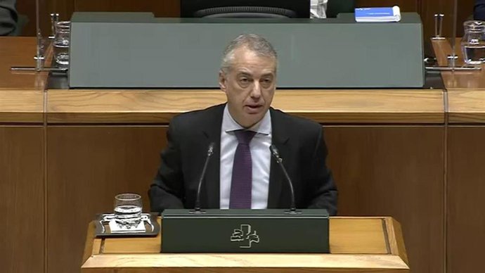 El lehendakari, Iñigo Urkullu, durante su intervención.