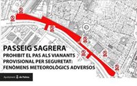 Restringido el acceso a peatones en el Paseo Sagrera y Dalt Murada por la alerta amarilla por fuertes vientos