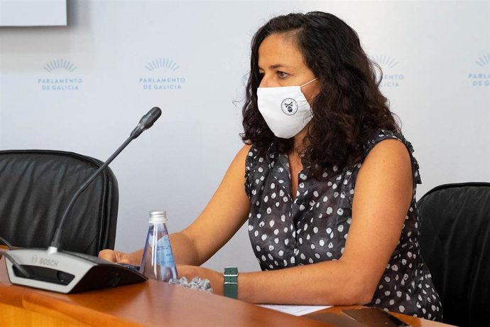 La presidenta de Portos de Galicia, Susana Lenguas, en comisión