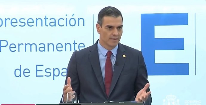 Rueda de prensa del presidente del Gobierno, Pedro Sánchez, tras el Consejo Europeo extraordinario