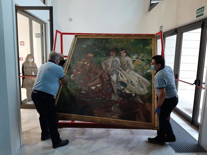 Traslado de la 'Grupa valenciana' de Sorolla desde el Museo de Bellas Artes de Valncia