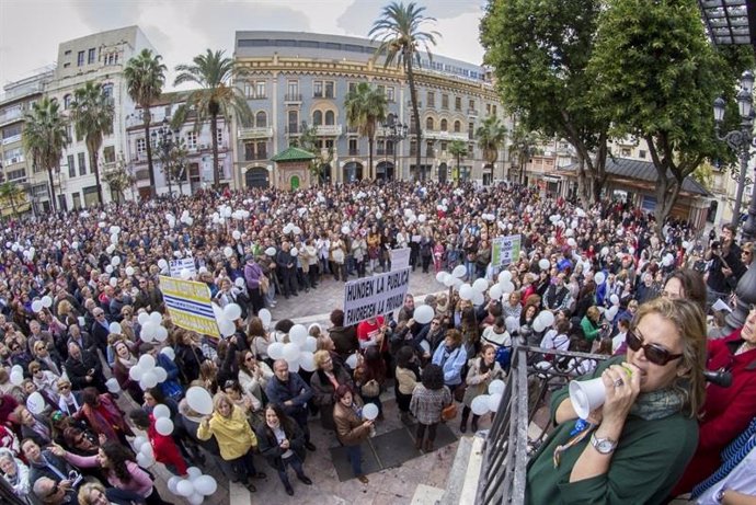 Manifestación por la sanidad en Huelva en una imagen de archivo.