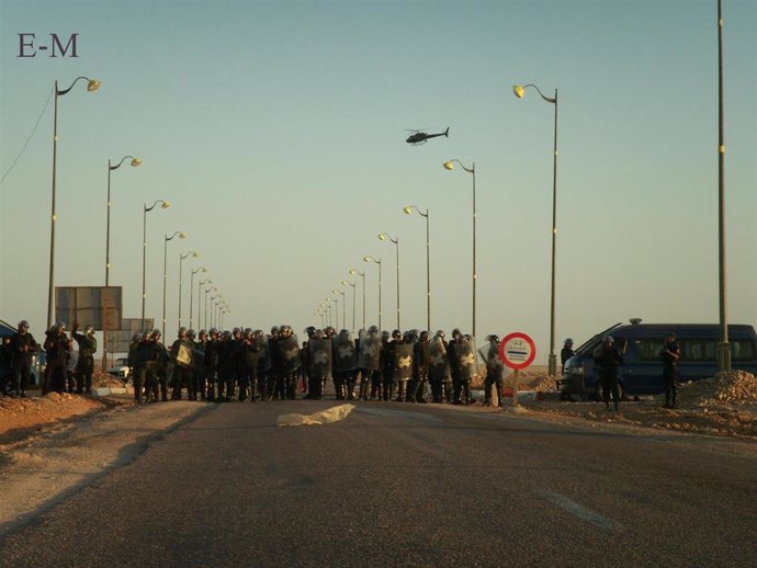 Gendarmería marroquí en el Aaiún