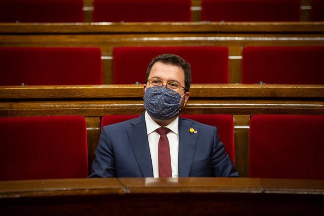 El vicepresidente en funciones de presidente de la Generalitat, Pere Aragonès.