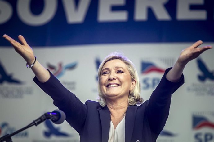 La líder de Unión Nacional francés, la ultraderechista Marine Le Pen