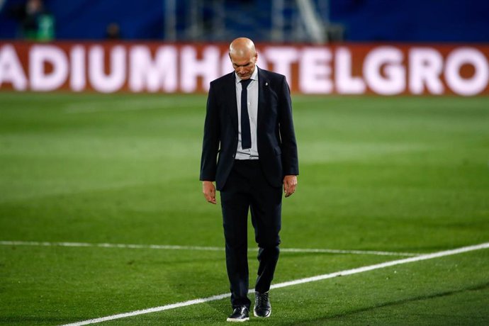 Zinédine Zidane durante un partido del Real Madrid