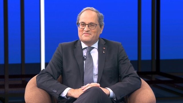 El expresidente de la Generalitat Quim Torra entrevistado en TV3