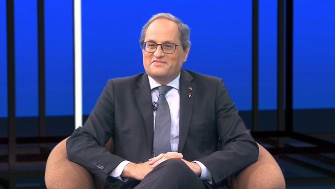 L'expresident de la Generalitat Quim Torra entrevistat en Tv3