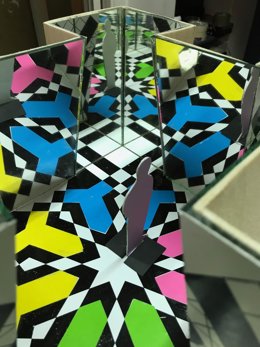 Detalle de la maqueta de 'Alhambra', en la última exposición de Juan Serrano en el C3A.