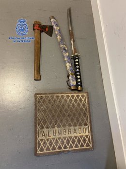 Imagen de las armas que portaban ambos detenidos