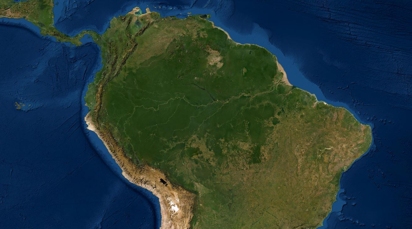 Imagen de satélite de la Amazonia