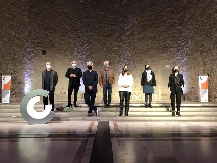 Los galardonados del Premi Nacional de Cultura 2020, en el acto de entrega de los premios, este lunes 5 de octubre del 2020 en el Museu d'Art Contemporani de Barcelona (Macba).