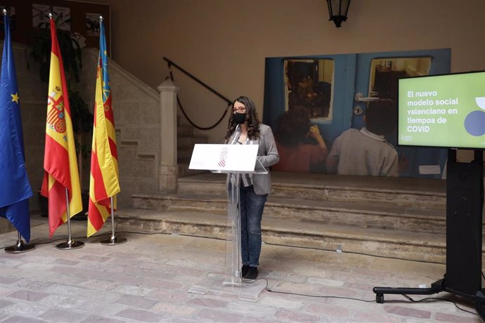 Oltra presenta  el 'Nuevo modelo social valenciano en tiempos de COVID'