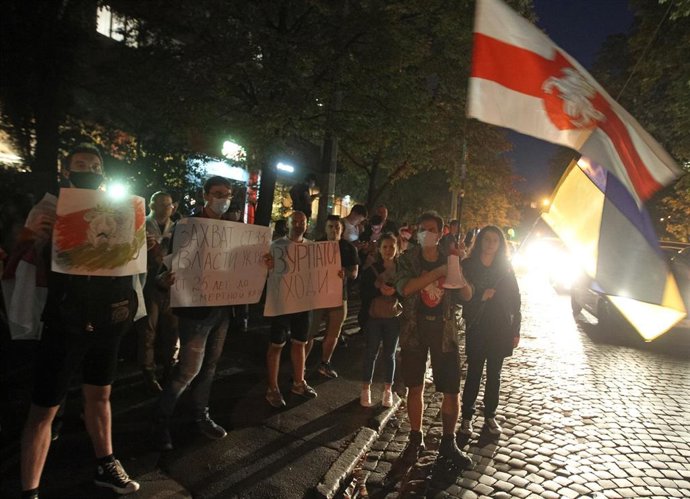 Imagen de archivo de una protesta contra el régimen de Lukashenko en Minsk