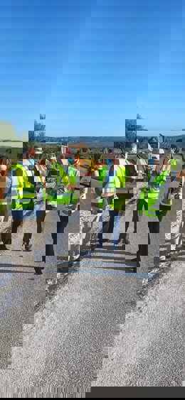 Visita a las obras de la A-305 en Porcuna