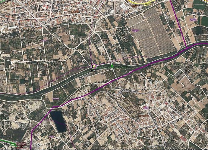 Imagen sobre el plano del lugar del incendio