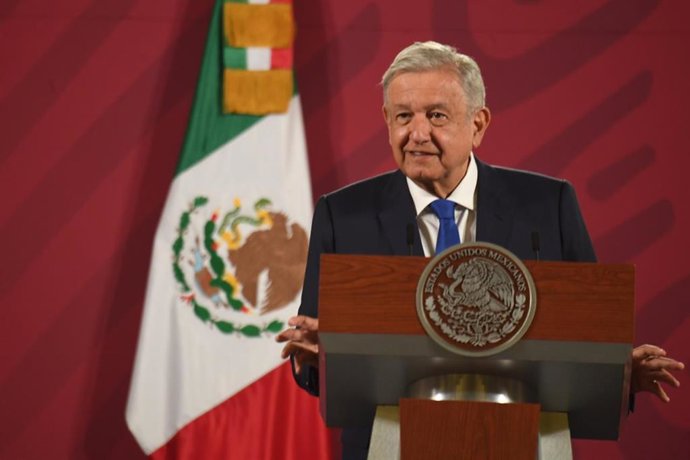 05 October 2020, Mexico, Mexico City: Mexican President Andres Manuel Lopez Obrador speaks during his daily press conference regarding the coronavirus latest updates at the National Palace. Photo: Armando Martanez/LCG via El Universal via ZUMA Wire/dpa