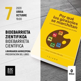 Cartel del programa de divulgación científica de Bidebarrieta, en Bilbao