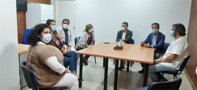 Isabel Paredes en el centro de salud de Rota