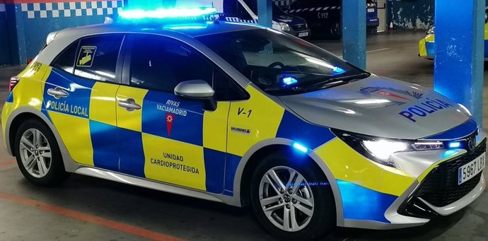 Un vehículo de la Policía Local de Rivas Vaciamadrid