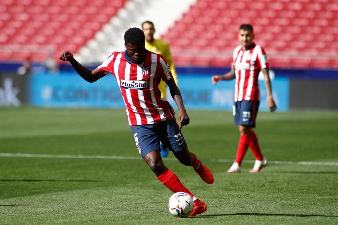 Thomas Partey durante el partido entre el Atlético de Madrid y el Villarreal