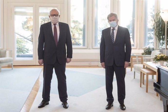 El Presidente de Finlandia, Sauli Niinist, y el viceministro de Relaciones Exteriores de Rusia, Sergei Ryabkov