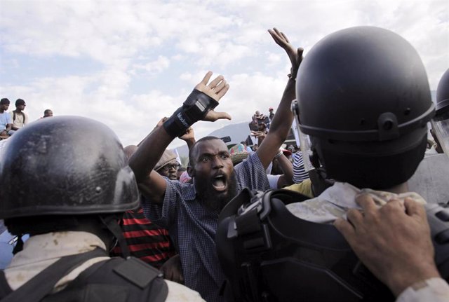 Imagen de archivo de protestas en Haití.
