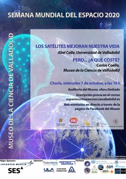 Charla sobre las ventajas y los convenientes de los satélites que se imparte este miércoles en el Museo de la Ciencia de Valladolid.
