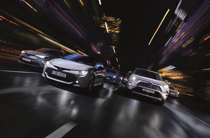 Gama híbrida de Toyota.