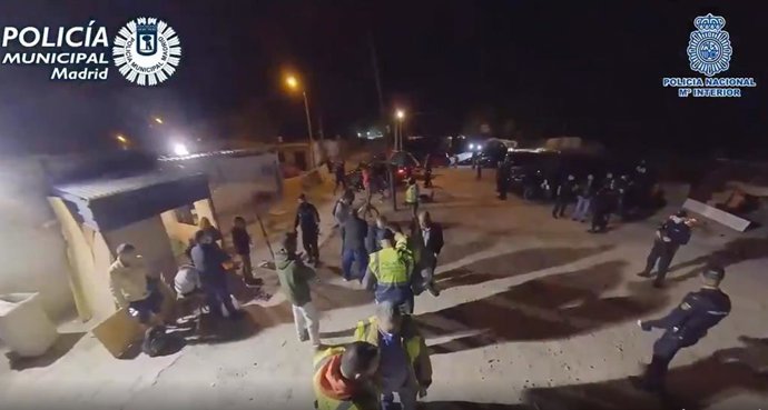 Macro redada contra el tráfico de drogas en la Cañada Real Galiana