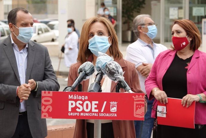 La viceportavoz del PSOE en el Ayuntamiento, Begoña Medina, en rueda de prensa