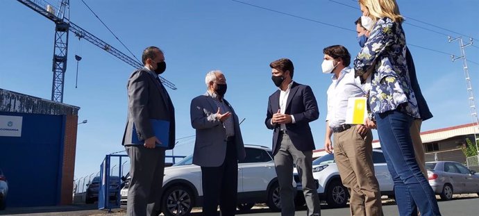 Beltrán Pérez, durante su visita a parques empresariales