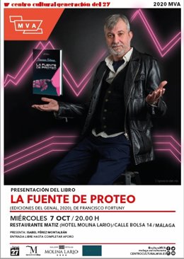 Francisco Fortuny presenta su nueva novela este miércoles