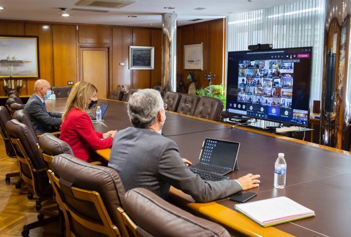 Reunión telemática de los puertos españoles.