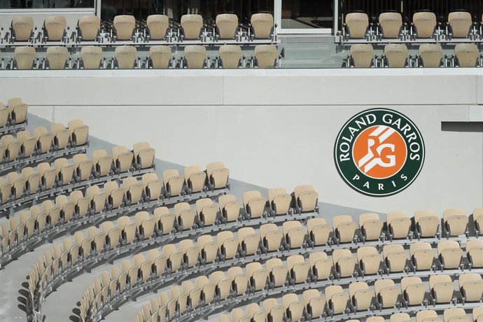 Las gradas de la Philippe Chatrier en Roland Garros 2020