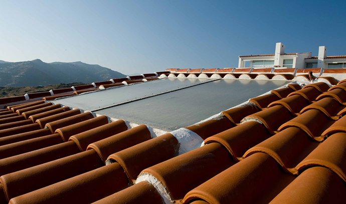 Imagen de archivo del tejado de una vivienda.