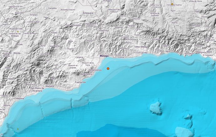 Terremoto de 3,8 grados de magnitud y con epicentro en el sudeste de Málaga