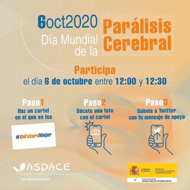 La Confederación Española de Asociaciones de Atención a las Personas con Parálisis Cerebral (Aspace) pone en marcha una campaña para reivindicar '#UnFuturoMejor' para las personas con parálisis cerebral