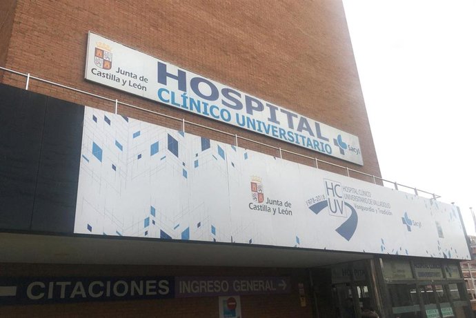 Acceso al Hospitasl Clínico Universitario de Valladolid.