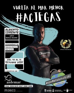 Cartel del reto solidario de Alberto Lorente a beneficio de Aidemar