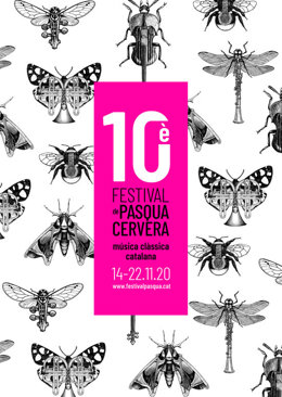 Imatge del cartell de la desena edició del Festival de Pasqua de Cervera, reprogramat al novembre per la covid-19. (Vertical)