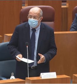 El vicepresidente de la Junta, Francisco Igea, durante el pleno celebrado en las Cortes.