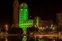 El Cabildo de Tenerife iluminado de verde
